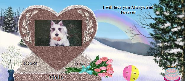 Molly's Rainbow Bridge Pet Loss Memorial Residency Image