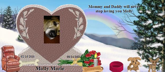 Molly Marie's Rainbow Bridge Pet Loss Memorial Residency Image