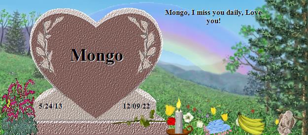 Mongo's Rainbow Bridge Pet Loss Memorial Residency Image