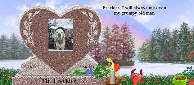 Mr. Freckles's Rainbow Bridge Pet Loss Memorial Residency Image