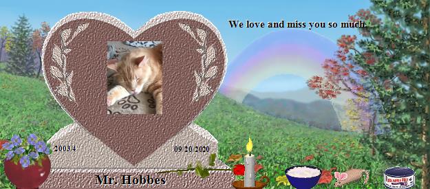 Mr. Hobbes's Rainbow Bridge Pet Loss Memorial Residency Image