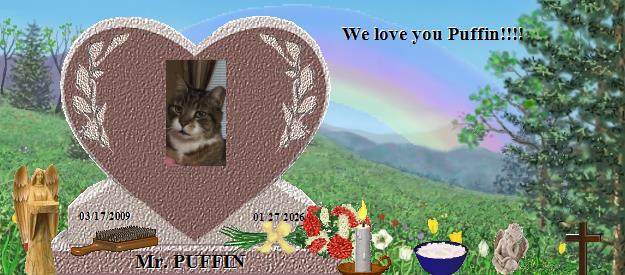 Mr. PUFFIN's Rainbow Bridge Pet Loss Memorial Residency Image