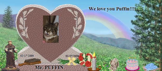 Mr. PUFFIN's Rainbow Bridge Pet Loss Memorial Residency Image