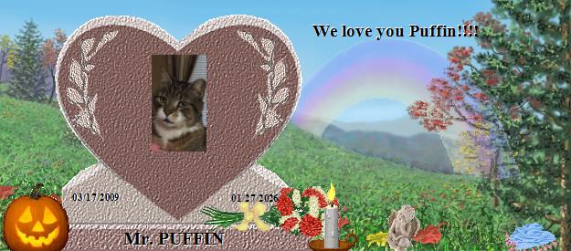 Mr. PUFFIN's Rainbow Bridge Pet Loss Memorial Residency Image