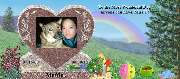 Muffin's Rainbow Bridge Pet Loss Memorial Residency Image