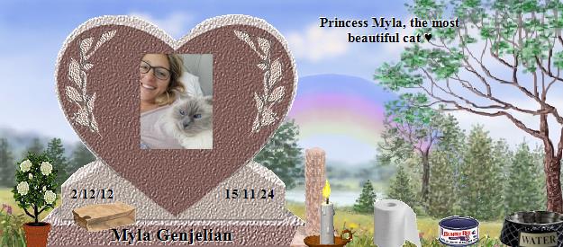 Myla Genjelian's Rainbow Bridge Pet Loss Memorial Residency Image