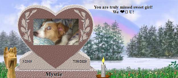 Mystie's Rainbow Bridge Pet Loss Memorial Residency Image