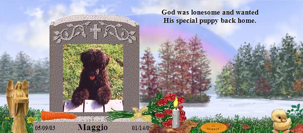 Maggio's Rainbow Bridge Pet Loss Memorial Residency Image