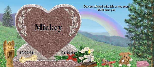 Mickey's Rainbow Bridge Pet Loss Memorial Residency Image