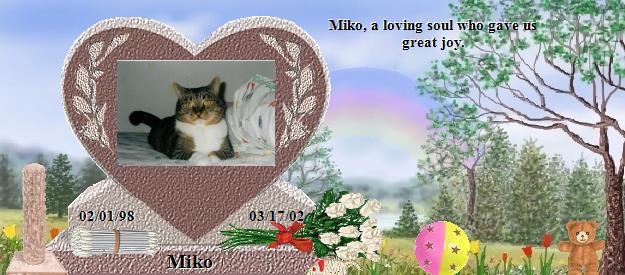 Miko's Rainbow Bridge Pet Loss Memorial Residency Image
