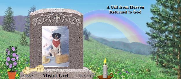 Misha Girl's Rainbow Bridge Pet Loss Memorial Residency Image