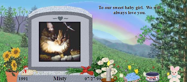 Misty's Rainbow Bridge Pet Loss Memorial Residency Image