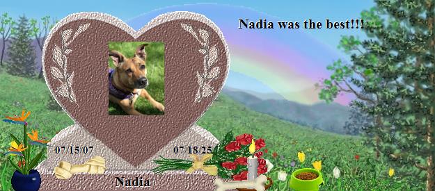 Nadia's Rainbow Bridge Pet Loss Memorial Residency Image