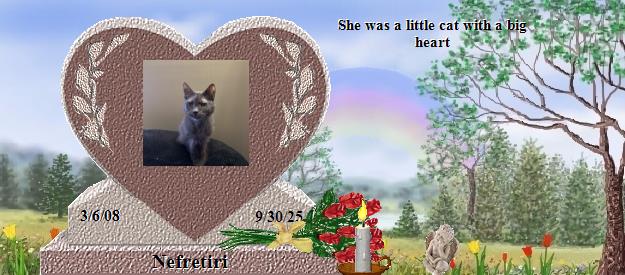 Nefretiri's Rainbow Bridge Pet Loss Memorial Residency Image