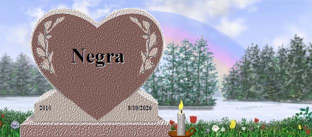 Negra's Rainbow Bridge Pet Loss Memorial Residency Image