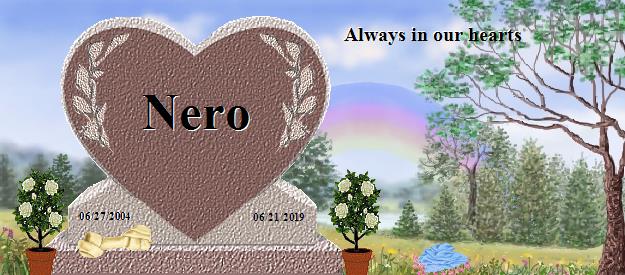 Nero's Rainbow Bridge Pet Loss Memorial Residency Image