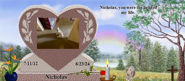 Nicholas's Rainbow Bridge Pet Loss Memorial Residency Image