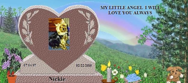 Nickie's Rainbow Bridge Pet Loss Memorial Residency Image