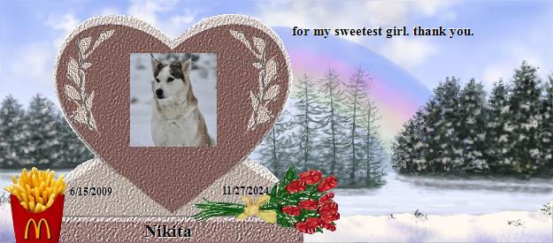 Nikita's Rainbow Bridge Pet Loss Memorial Residency Image