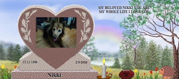 Nikki's Rainbow Bridge Pet Loss Memorial Residency Image