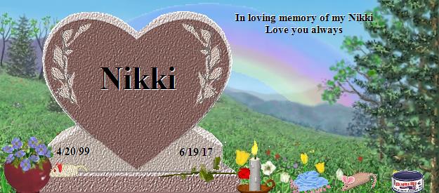 Nikki's Rainbow Bridge Pet Loss Memorial Residency Image