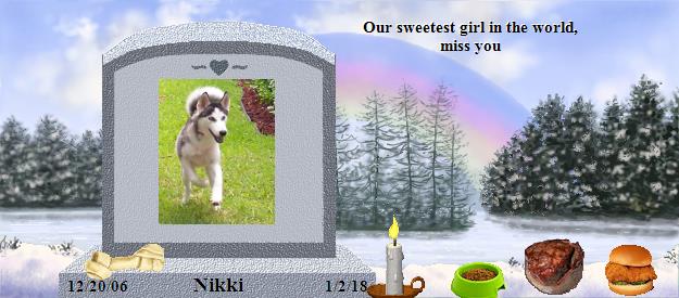 Nikki's Rainbow Bridge Pet Loss Memorial Residency Image