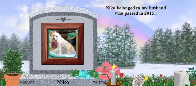 Niko's Rainbow Bridge Pet Loss Memorial Residency Image