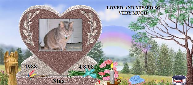 Nina's Rainbow Bridge Pet Loss Memorial Residency Image
