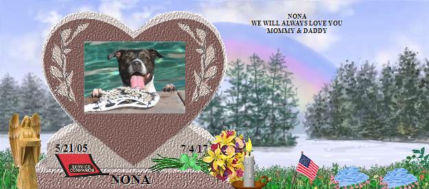 NONA's Rainbow Bridge Pet Loss Memorial Residency Image