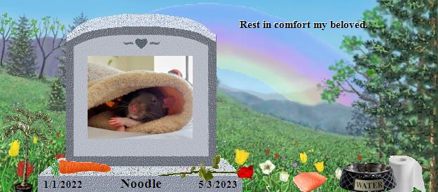 Noodle's Rainbow Bridge Pet Loss Memorial Residency Image
