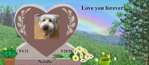Noodle's Rainbow Bridge Pet Loss Memorial Residency Image