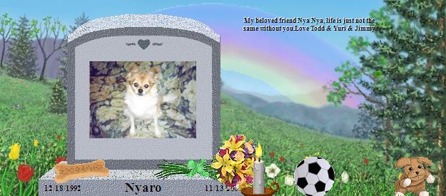 Nyaro's Rainbow Bridge Pet Loss Memorial Residency Image