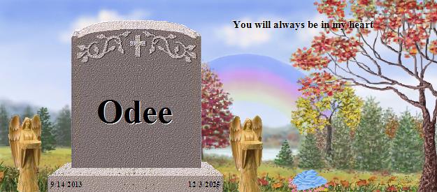 Odee's Rainbow Bridge Pet Loss Memorial Residency Image