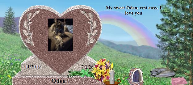 Oden's Rainbow Bridge Pet Loss Memorial Residency Image