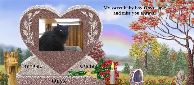 Onyx's Rainbow Bridge Pet Loss Memorial Residency Image