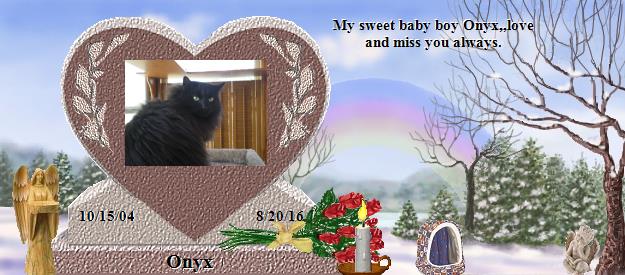 Onyx's Rainbow Bridge Pet Loss Memorial Residency Image