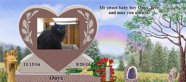 Onyx's Rainbow Bridge Pet Loss Memorial Residency Image