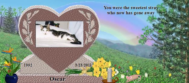 Oscar's Rainbow Bridge Pet Loss Memorial Residency Image