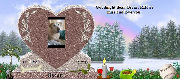 Oscar's Rainbow Bridge Pet Loss Memorial Residency Image