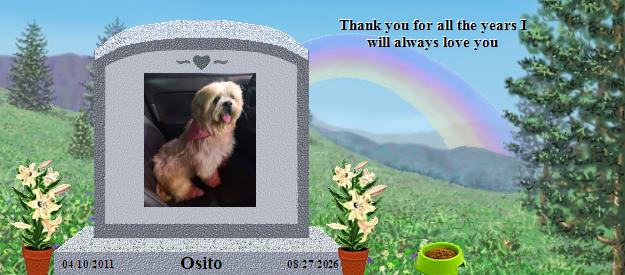 Osito's Rainbow Bridge Pet Loss Memorial Residency Image