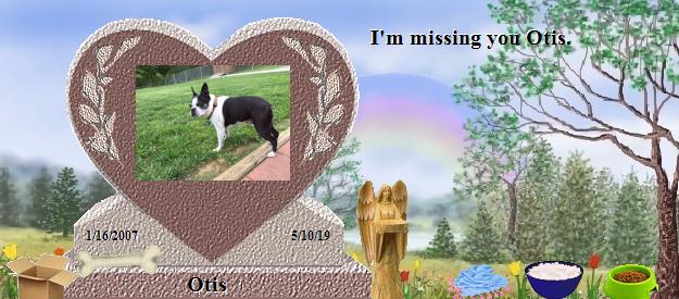 Otis's Rainbow Bridge Pet Loss Memorial Residency Image