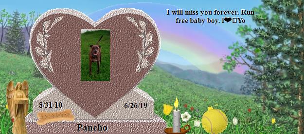Pancho's Rainbow Bridge Pet Loss Memorial Residency Image