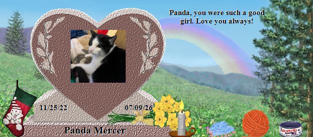 Panda Mercer's Rainbow Bridge Pet Loss Memorial Residency Image