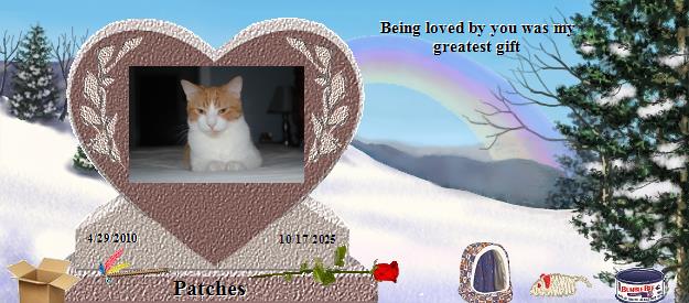 Patches's Rainbow Bridge Pet Loss Memorial Residency Image
