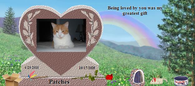 Patches's Rainbow Bridge Pet Loss Memorial Residency Image