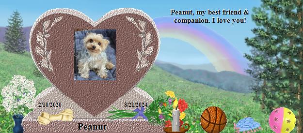 Peanut's Rainbow Bridge Pet Loss Memorial Residency Image