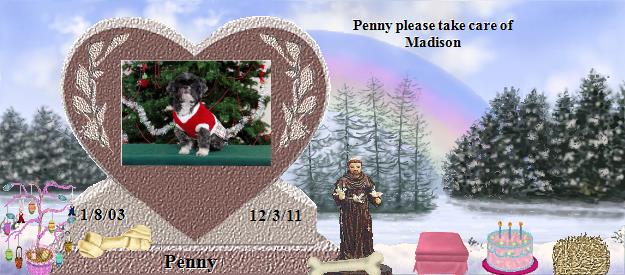 Penny's Rainbow Bridge Pet Loss Memorial Residency Image