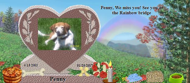 Penny's Rainbow Bridge Pet Loss Memorial Residency Image