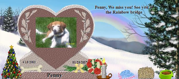 Penny's Rainbow Bridge Pet Loss Memorial Residency Image