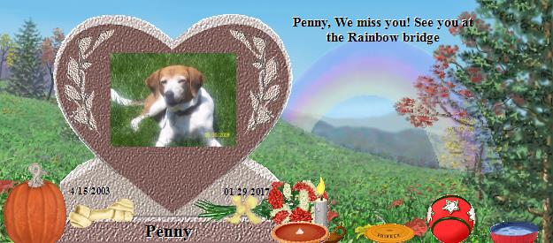 Penny's Rainbow Bridge Pet Loss Memorial Residency Image